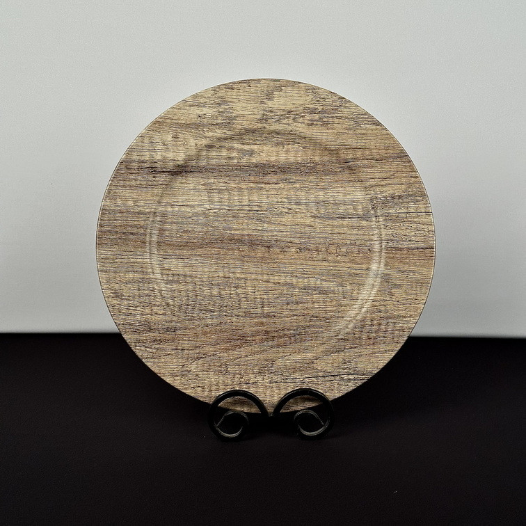 Woodgrain Lacquer Charger